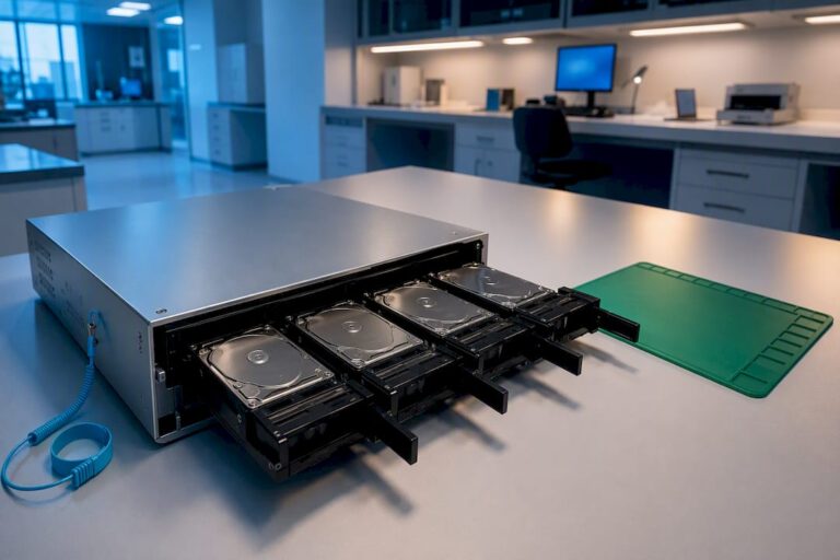 Držači diskova u laboratoriju za oporavak RAID sustava